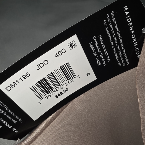 Maidenform Wireless Lift Bra with Scalloped Lace Edge- Size 40C Beige  $48 NWT - Picture 7 of 7